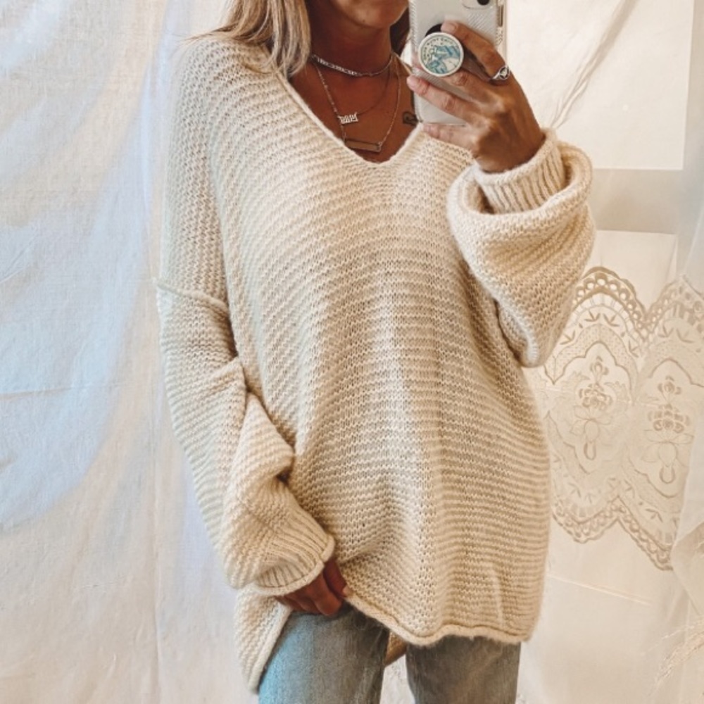Free people oversized  knit sweater